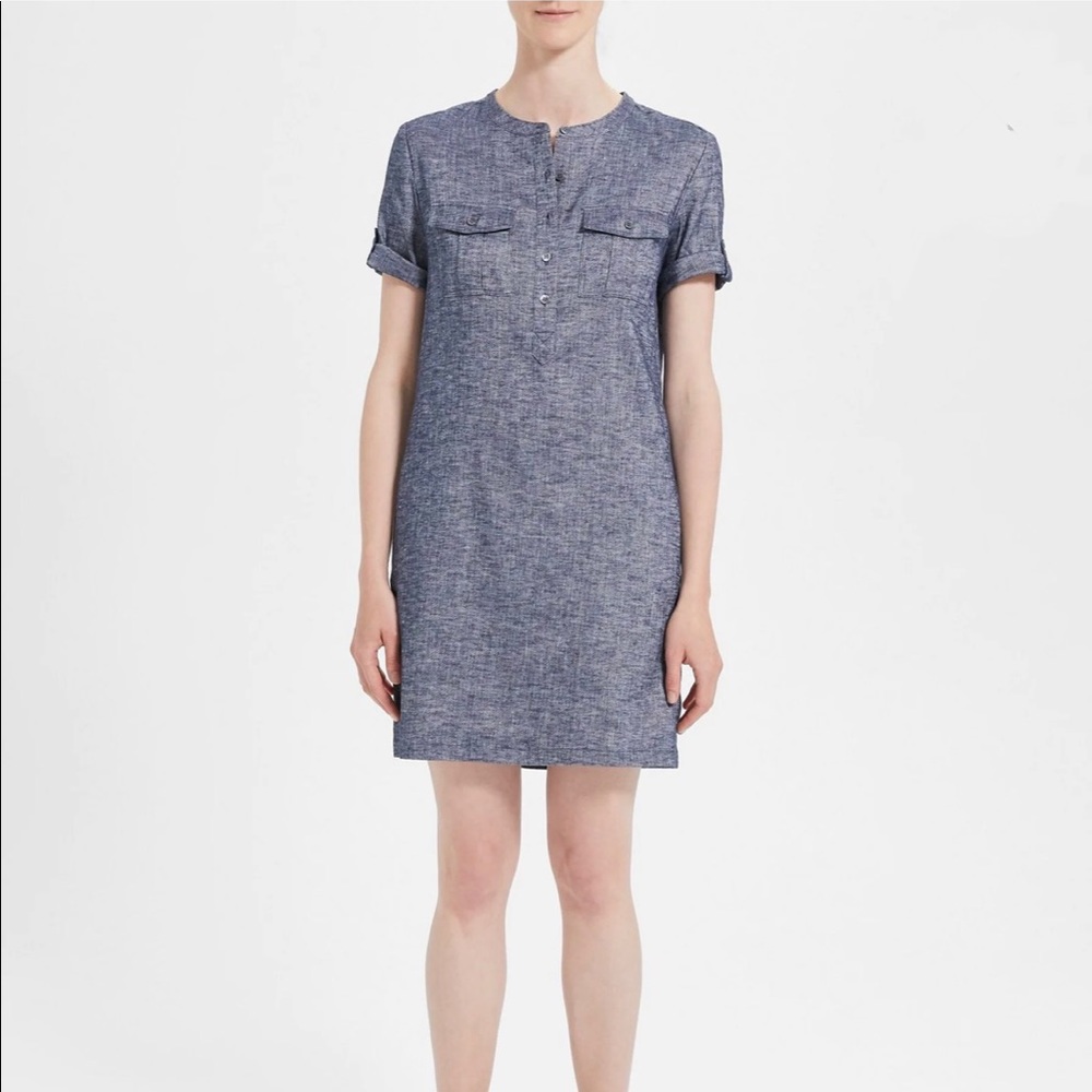 Theory Classic Linen Shirt Dress